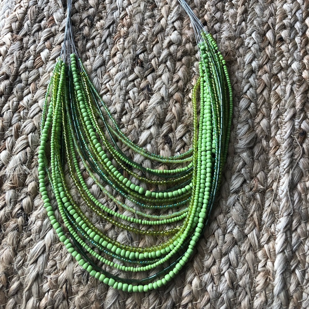 Green statement necklace!